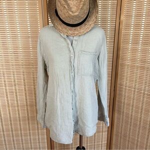 Green Long Sleeve Relaxed Button Down Shirt